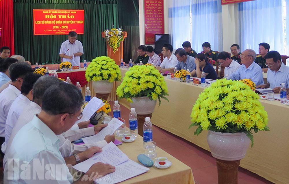 Hội thảo lịch sử Đảng bộ Quân sự huyện Lý Nhân giai đoạn 1947-2020