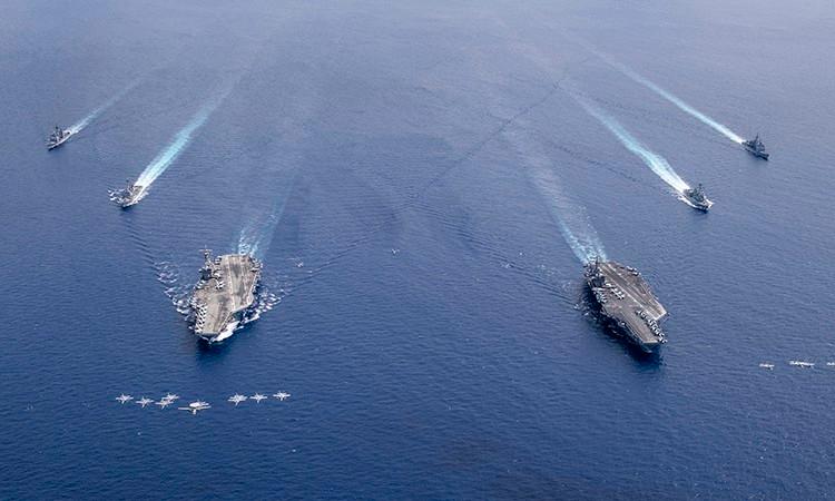 Diễn tập quân sự, Mỹ thể hiện sức mạnh ở Biển Đông