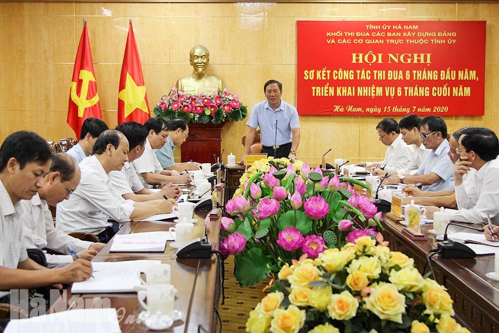 Khối thi đua các Ban xây dựng Đảng và cơ quan trực thuộc Tỉnh ủy triển khai nhiệm vụ thi đua 6 tháng cuối năm