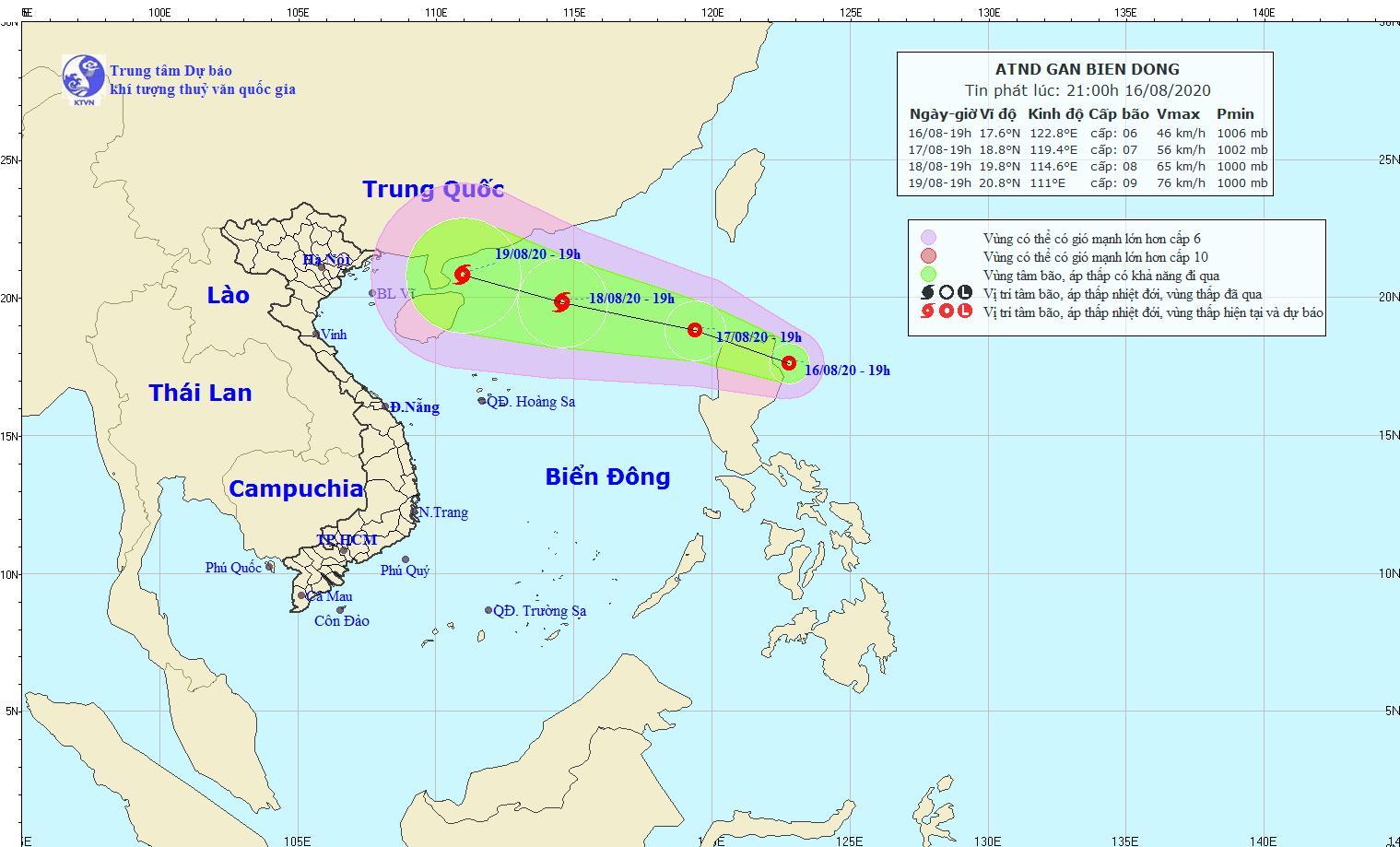 Áp thấp nhiệt đới có khả năng mạnh lên thành bão