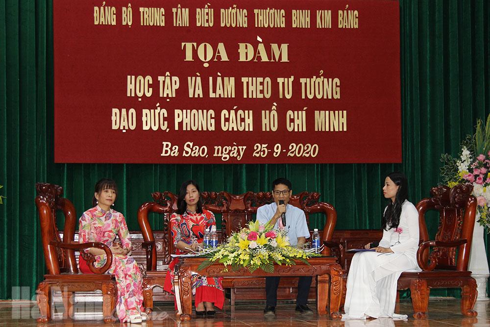 Đảng bộ Trung tâm Điều dưỡng Thương binh Kim Bảng tổ chức tọa đàm "Học tập và làm theo tư tưởng, đạo đức, phong cách Hồ Chí Minh"
