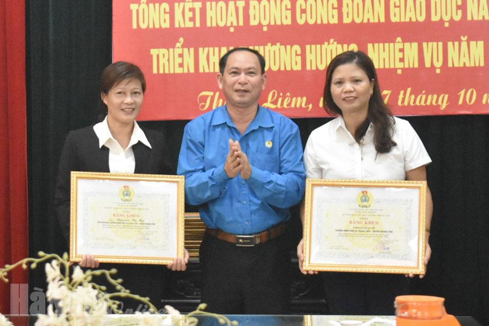 LĐLĐ huyện Thanh Liêm tổng kết hoạt động công đoàn khối Giáo dục năm học 2019-2020