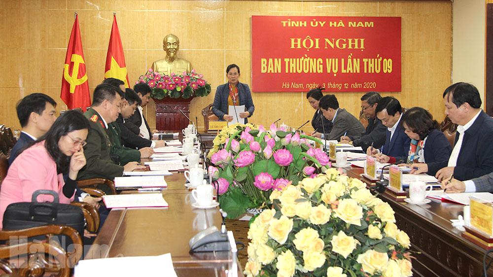 BTV Tỉnh ủy thảo luận, cho ý kiến dự thảo Chương trình công tác năm 2021