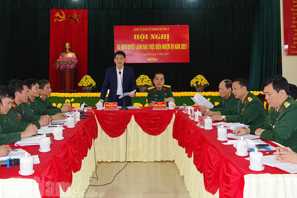 ĐUQS thành phố Phủ Lý ra nghị quyết lãnh đạo thực hiện nhiệm vụ năm 2021