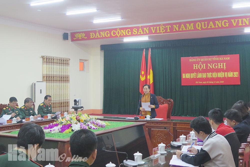 ĐUQS tỉnh ra nghị quyết lãnh đạo thực hiện nhiệm vụ năm 2021