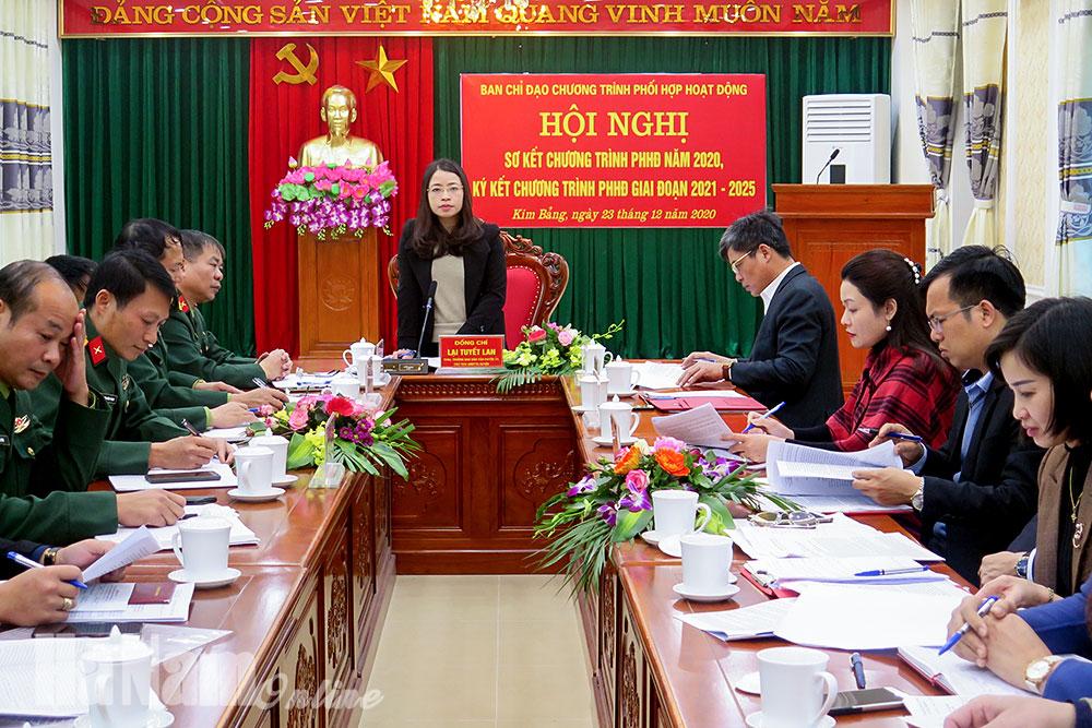 Kim Bảng sơ kết chương trình phối hợp hoạt động công tác dân vận năm 2020