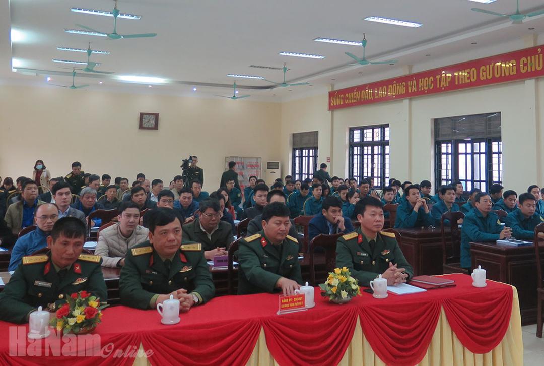 Ban CHQS thành phố và huyện Bình Lục tập huấn cán bộ năm 2021