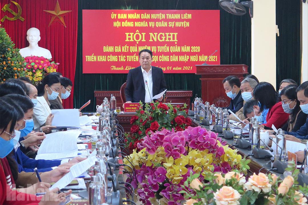 Thanh Liêm triển khai công tác tuyển quân năm 2021