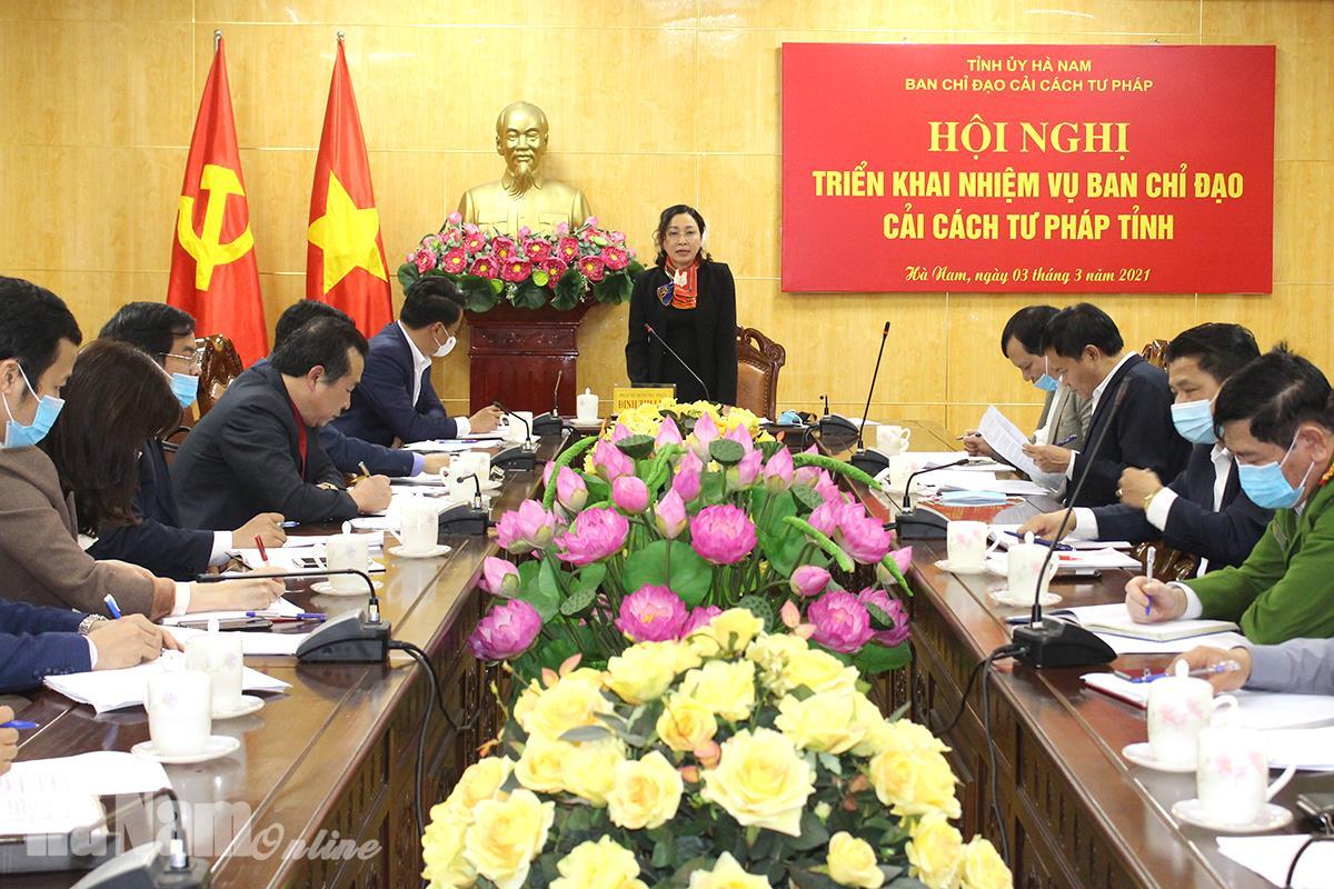 BCĐ cải cách tư pháp tỉnh thảo luận chương trình trọng tâm công tác giai đoạn 2021-2026