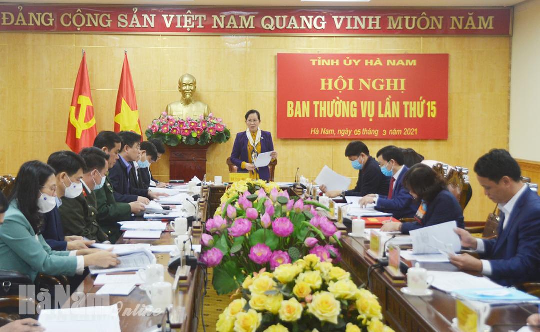 BTV Tỉnh ủy nghe báo cáo nội dung Kỳ họp tổng kết HĐND tỉnh nhiệm kỳ 2021-2026