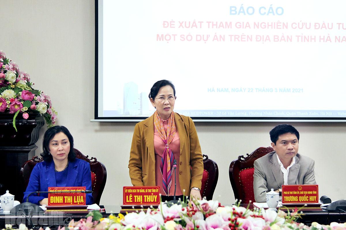 BTV Tỉnh ủy nghe Ban Cán sự Đảng UBND tỉnh báo cáo chủ trương thu hút một số tập đoàn, dự án lớn về đầu tư