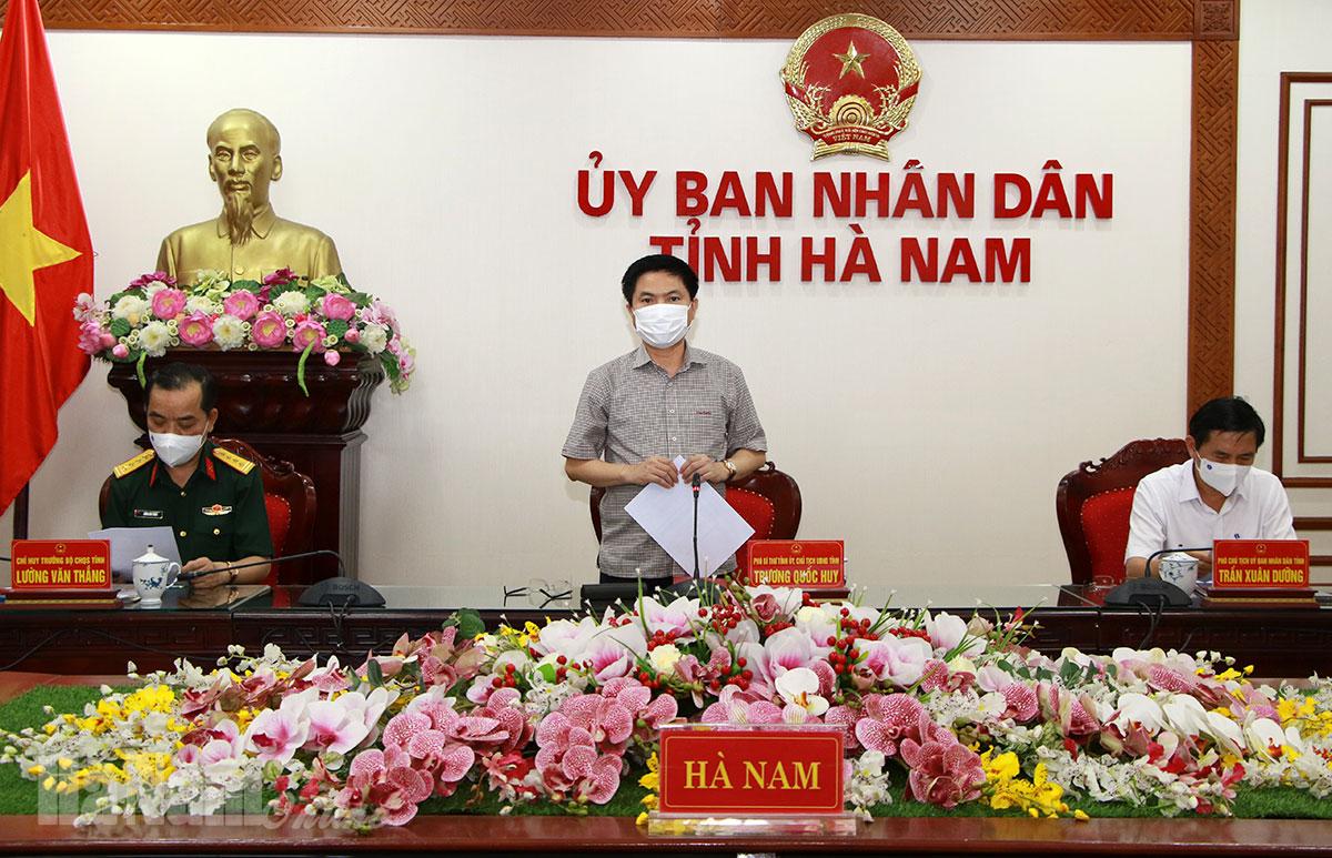 BCĐ phòng chống dịch Covid-19 tỉnh họp trực tuyến: Tình hình dịch bệnh Covid-19 ở Hà Nam đang ở cấp độ III