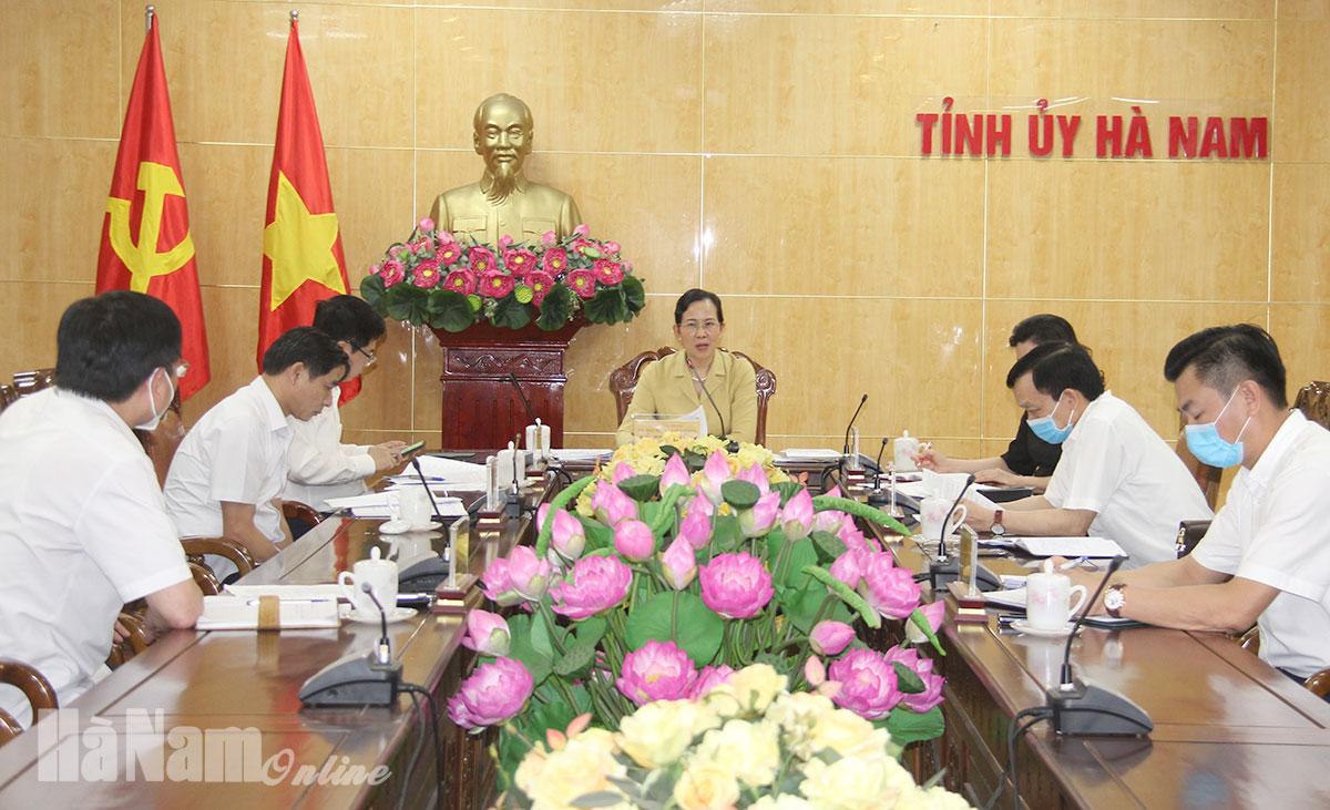 Thường trực Tỉnh ủy nghe báo cáo nội dung trình kỳ họp thứ nhất HĐND tỉnh khóa XIX