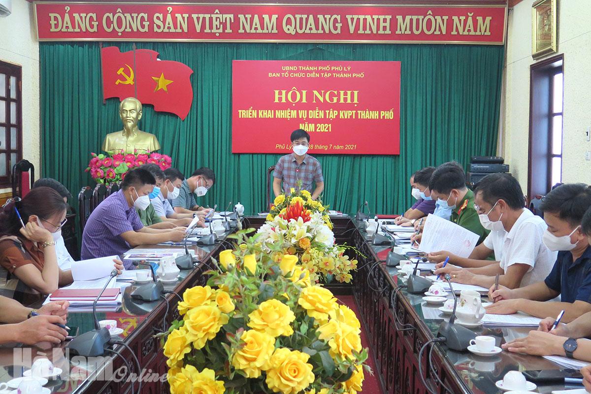 Thành phố Phủ Lý triển khai kế hoạch diễn tập khu vực phòng thủ năm 2021