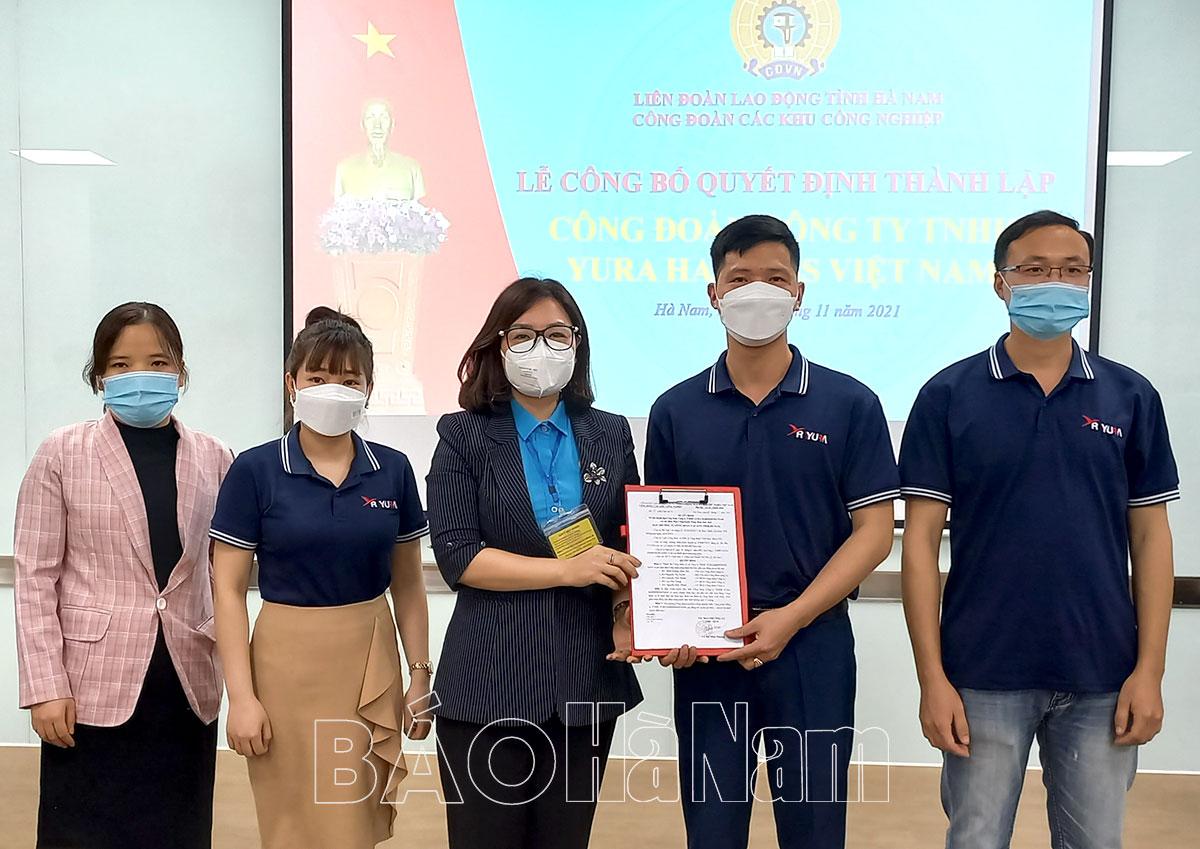 Thành lập Công đoàn cơ sở Công ty TNHH Yura Hamess Việt Nam