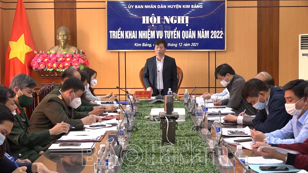 Kim Bảng triển khai công tác tuyển quân năm 2022