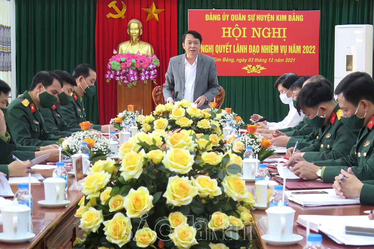 ĐUQS huyện Kim Bảng ra nghị quyết lãnh đạo thực hiện nhiệm vụ năm 2022