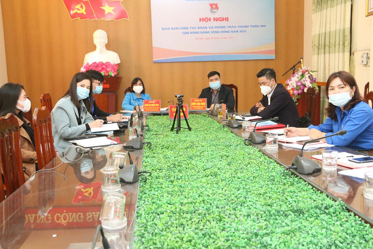 Giao ban trực tuyến công tác Đoàn và phong trào thanh thiếu nhi Cụm Đồng bằng sông Hồng