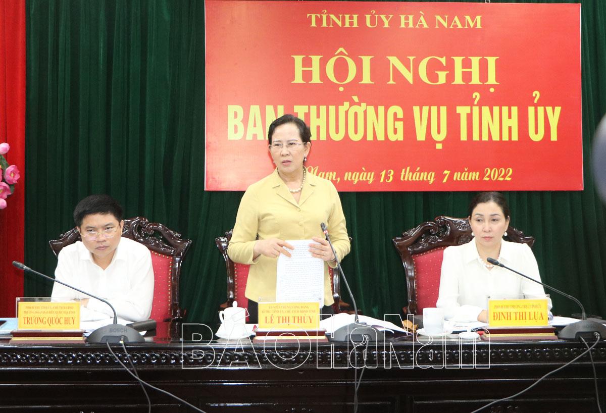 BTV Tỉnh ủy làm việc với BTV các Đảng ủy: Quân sự và Khối Doanh nghiệp tỉnh