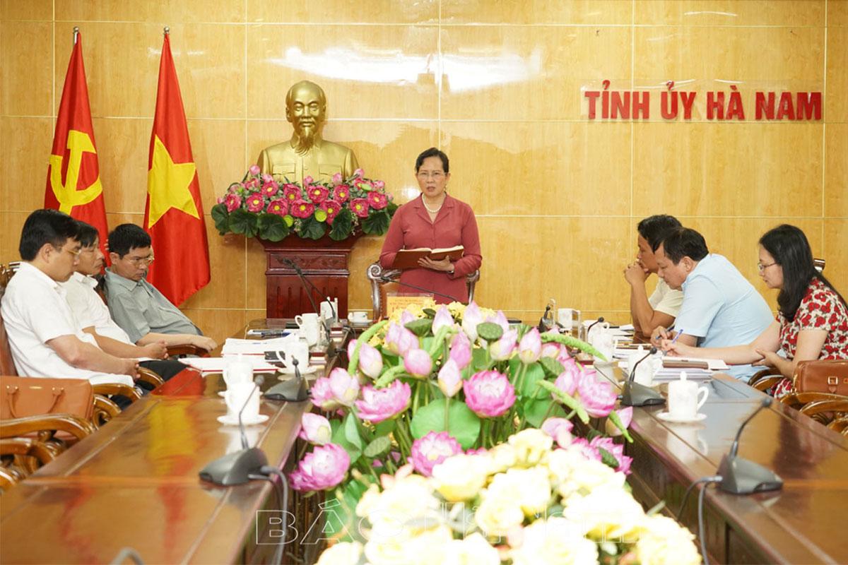 Họp BCĐ đôn đốc, kiểm tra thực hiện các kết luận của Tỉnh ủy, BTV, Thường trực Tỉnh ủy đối với các dự án đầu tư trên địa bàn