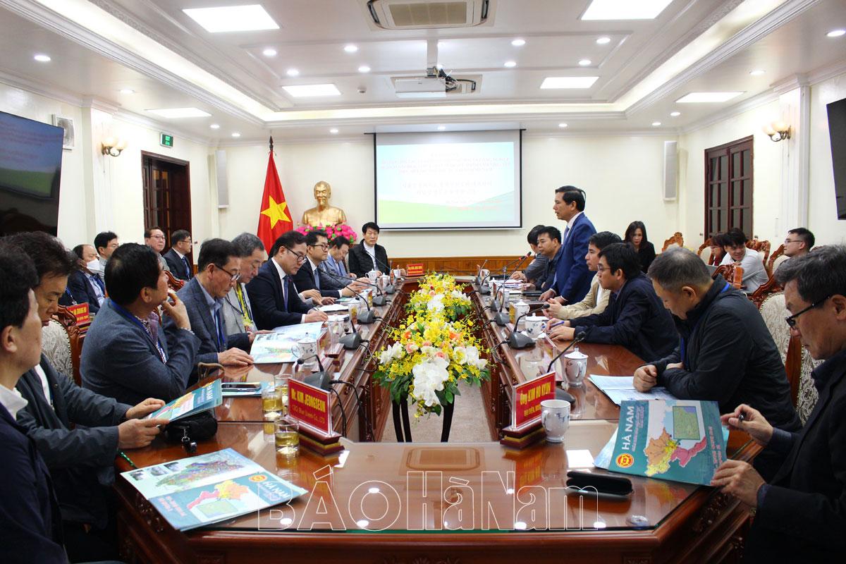 UBND tỉnh tiếp và làm việc với Đoàn công tác của Phòng Thương mại và Công nghiệp quận Seongbuk