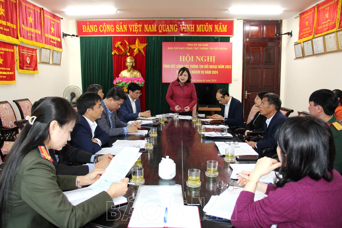 Ban chỉ đạo Công tác thông tin đối ngoại tỉnh triển khai nhiệm vụ năm 2024