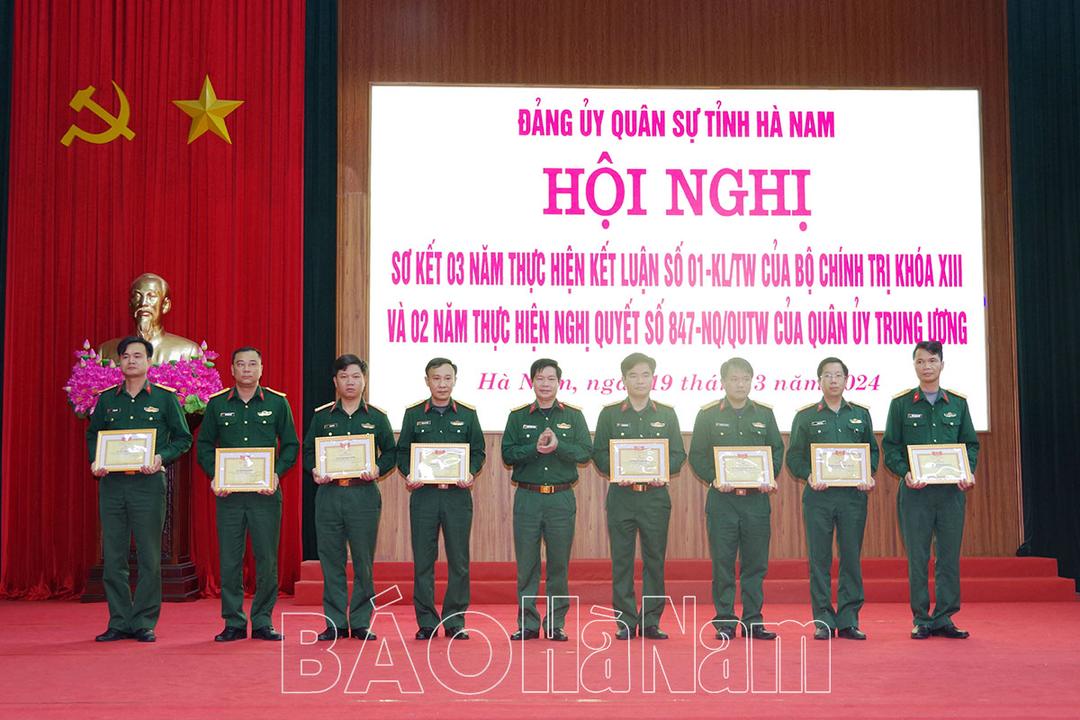 Đảng uỷ Quân sự tỉnh sơ kết 3 năm thực hiện Kết luận 01 của Bộ Chính trị về học tập, làm theo Bác