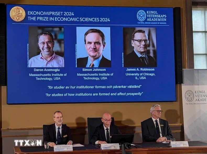 Giải Nobel Kinh tế 2024 xướng tên 3 nhà kinh tế người Mỹ