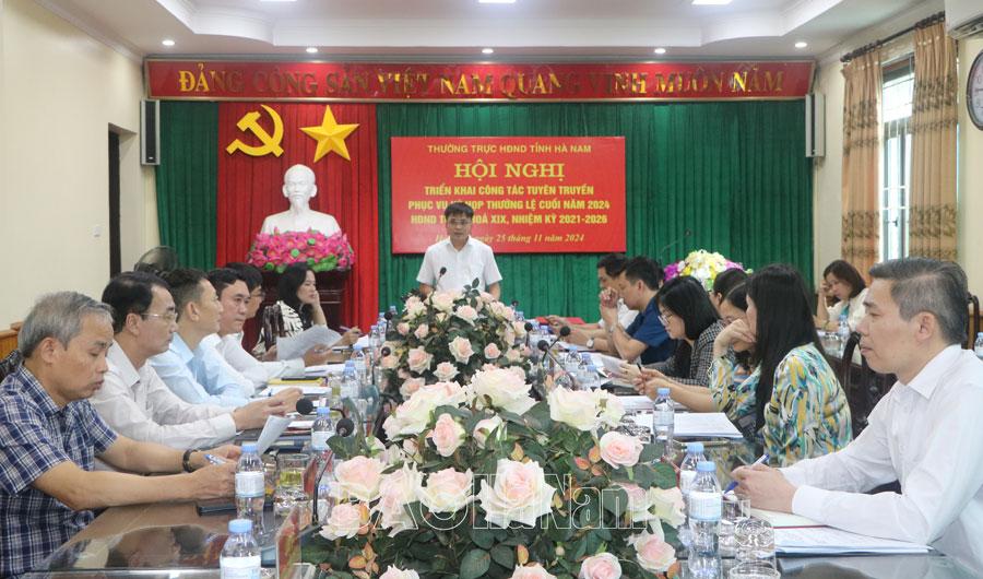 Triển khai công tác tuyên truyền phục vụ Kỳ họp thường lệ cuối năm 2024 HĐND tỉnh