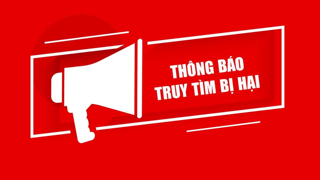 Thông báo về việc tìm người bị hại