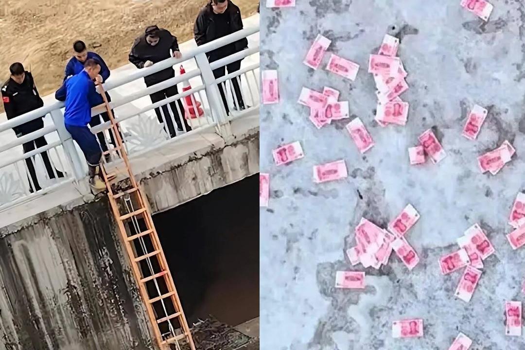 Người dân bất ngờ phát hiện số lượng lớn tiền mặt trên sông