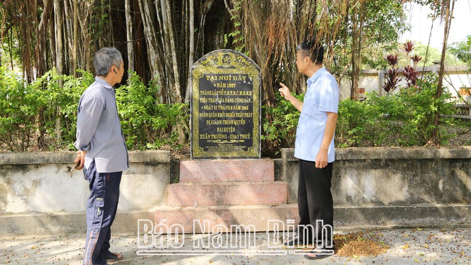 Nơi thành lập chi bộ Đảng đầu tiên ở huyện Xuân Trường