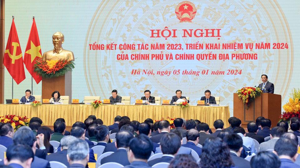 Hội nghị Chính phủ và chính quyền địa phương tổng kết công tác năm 2023, triển khai nhiệm vụ năm 2024