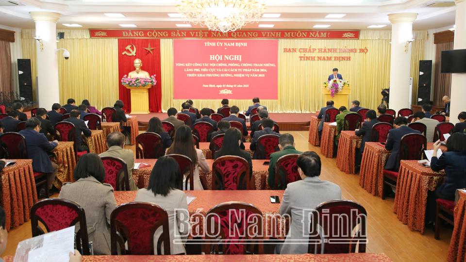 Triển khai nhiệm vụ công tác nội chính, phòng, chống tham nhũng, lãng phí, tiêu cực và cải cách tư pháp năm 2025