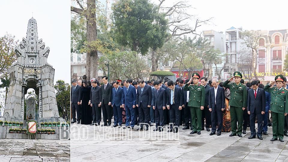 Dâng hương tưởng nhớ các Anh hùng Liệt sĩ nhân dịp Tết Nguyên đán Giáp Thìn năm 2024