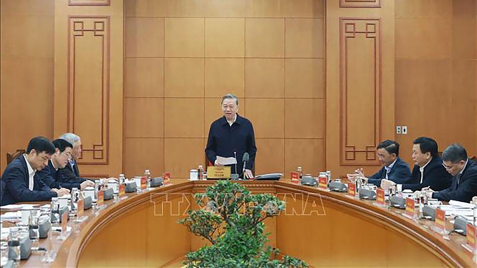 Tổng Bí thư Tô Lâm: Bổ sung những chủ trương lớn vào Dự thảo văn kiện trình Đại hội XIV của Đảng
