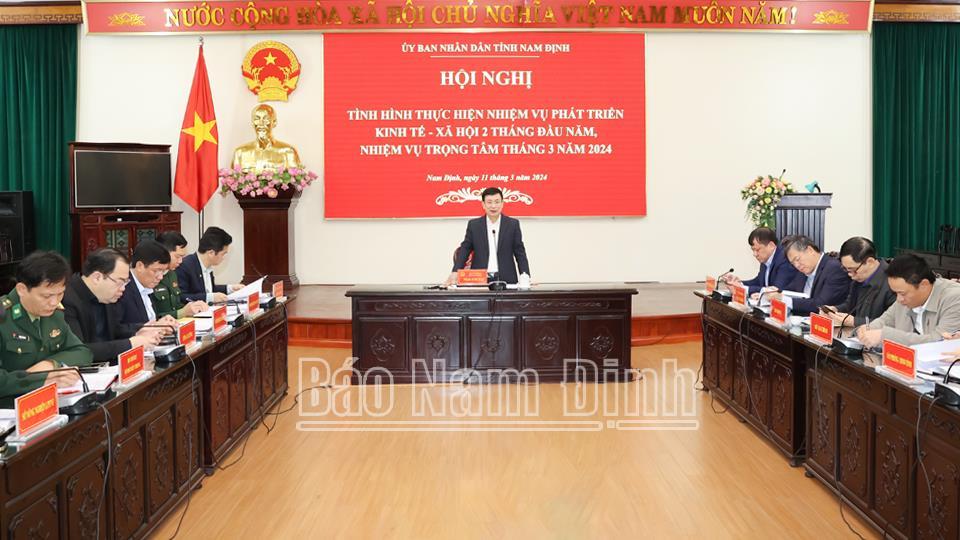 UBND tỉnh triển khai nhiệm vụ trọng tâm tháng 3