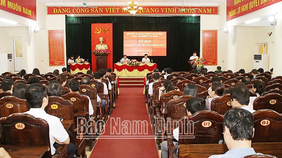 HĐND thành phố Nam Định tổ chức kỳ họp giải quyết công việc phát sinh đột xuất