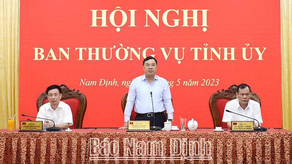Ban Thường vụ Tỉnh ủy cho ý kiến hoàn thiện đề cương xây dựng Địa chí Nam Định