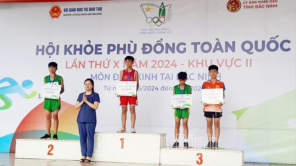 Sở GD và ĐT tỉnh Nam Định xếp thứ 4 môn Điền kinh Hội khỏe Phù Đổng toàn quốc khu vực II
