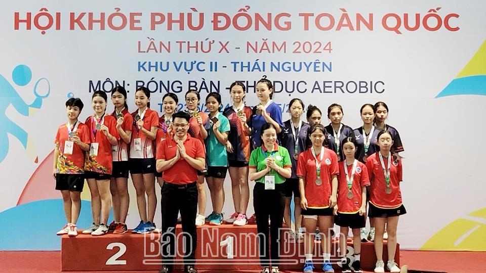 Đoàn Nam Định đoạt 5 Huy chương Vàng môn bóng bàn tại Hội khỏe Phù Đổng toàn quốc lần thứ X - năm 2024, khu vực II