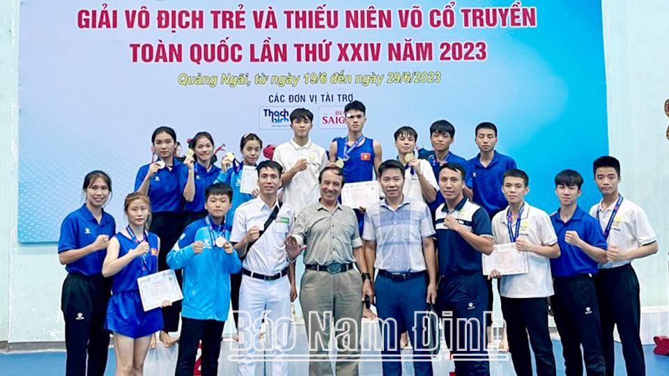 Nam Định giành 9 huy chương tại Giải vô địch trẻ và thiếu niên Võ cổ truyền toàn quốc