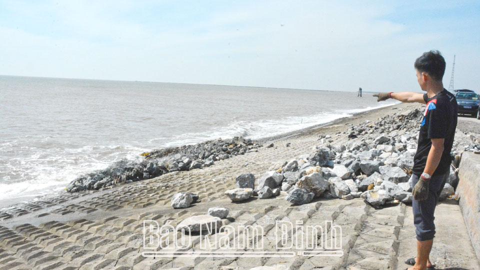 Hải Hậu quyết tâm bảo đảm an toànhệ thống đê biển