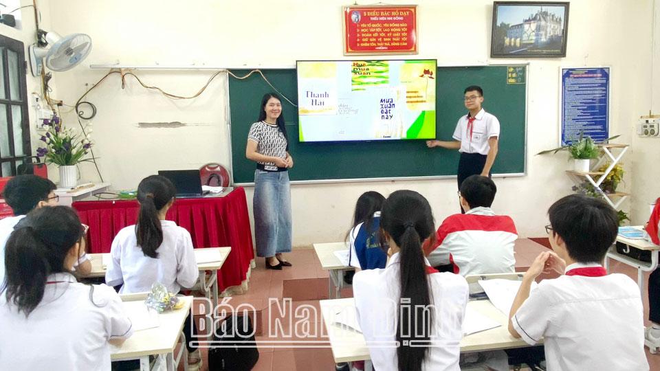 Hiệu quả ứng dụng công nghệ thông tinđể chuyển đổi số ở Trường THCS Trần Đăng Ninh