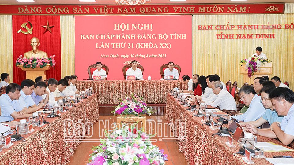 Hội nghị lần thứ 21 Ban Chấp hành Đảng bộ tỉnh khóa XX