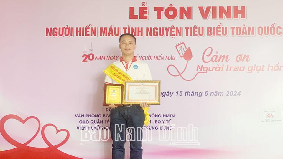 Thanh niên với 60 lần hiến máu tình nguyện