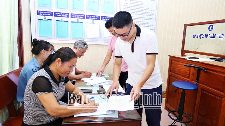 Giao Thịnh xây dựng cấp xã đạt chuẩn tiếp cận pháp luật