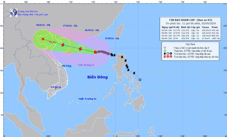 Thủ tướng Chính phủ yêu cầu tập trung ứng phó khẩn cấp bão số 3 năm 2024