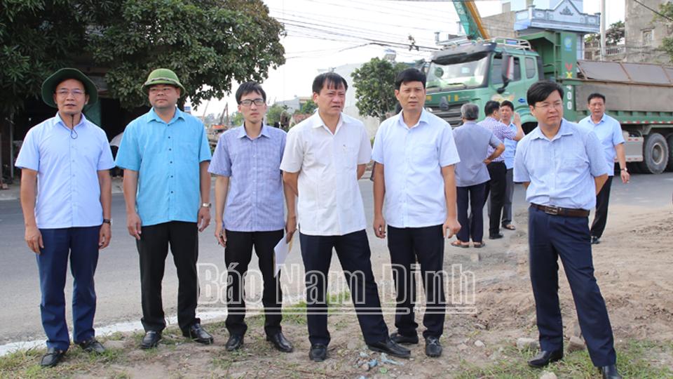 Thường trực HĐND tỉnh khảo sát một số dự án tại huyện Trực Ninh và thành phố Nam Định