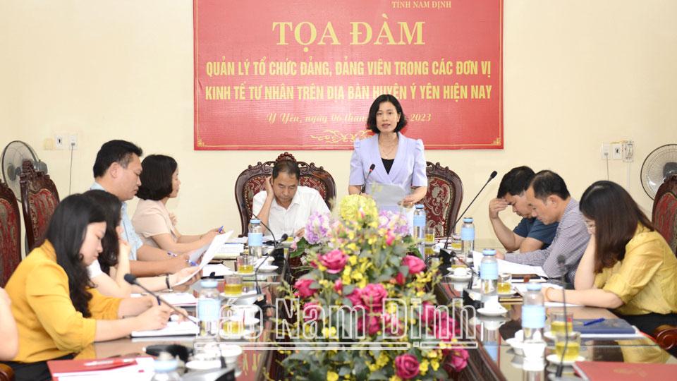 Tọa đàm về quản lý tổ chức đảng, đảng viên trong các đơn vị kinh tế tư nhân
